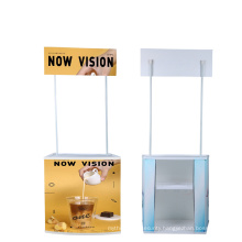 The factory supplies PP plate promotion desk rack for store activities promotion